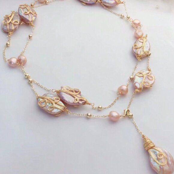 Multicolor Elegant Women's Faux Pearl Decor Necklace - Picture 3 of 13